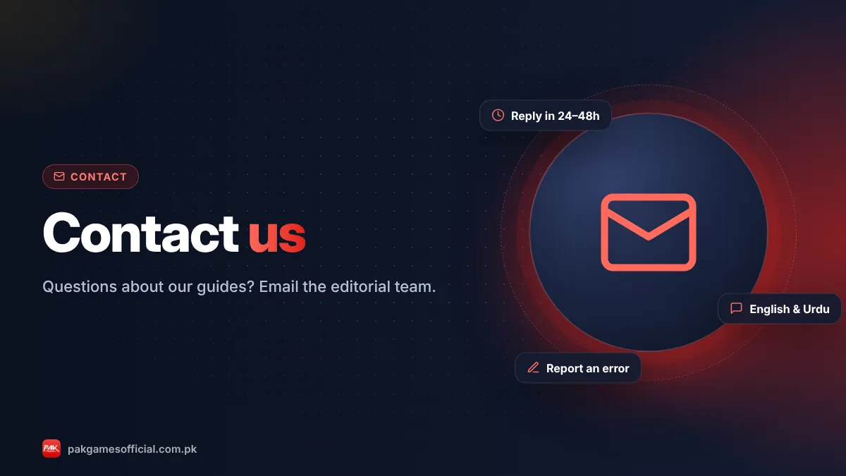 Contact PakGamesOfficial by email illustration